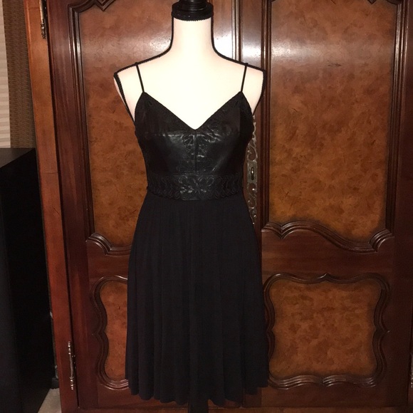 Bailey 44 Sleeveless Dress w/Faux Leather Embellishment - Picture 5 of 12